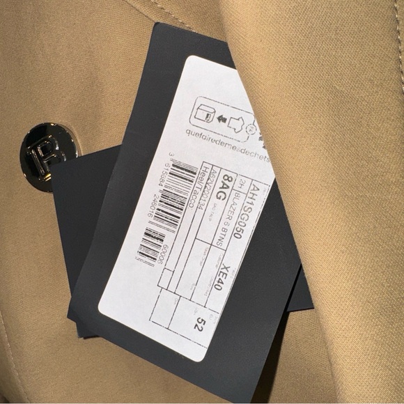 BALMAIN Taupe Double-Breasted Blazer  Size Large/52 NWT - Picture 7 of 17